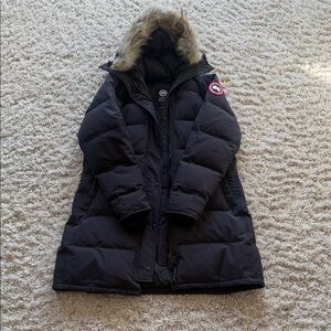 Women's Dark Navy Parka Coat